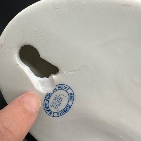 Vintage Towel Rack Brackets Lisette International Ceramic Floral Hand Decorated - Picture 9 of 12